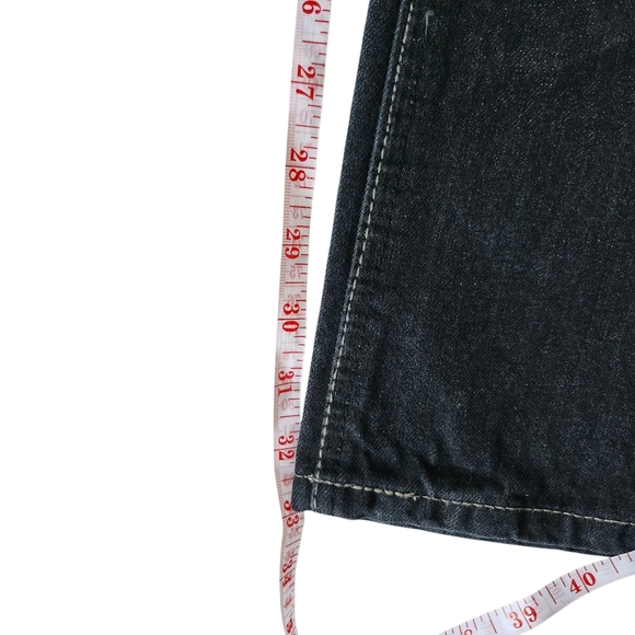 Men's Blue Black Wash Distressed Denim Jeans (No Tags, Never Worn) - Picture 10 of 10